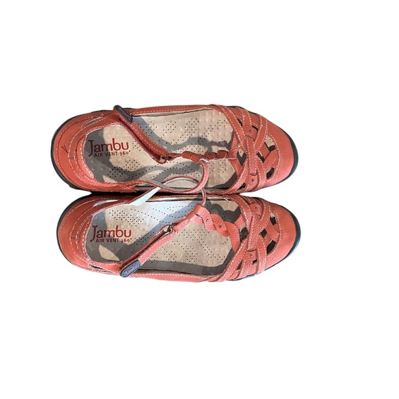 JBU Women’s Memory Foam Red Xterra Mary Jane Sandals Casual Shoes Size 8 - Picture 12 of 13